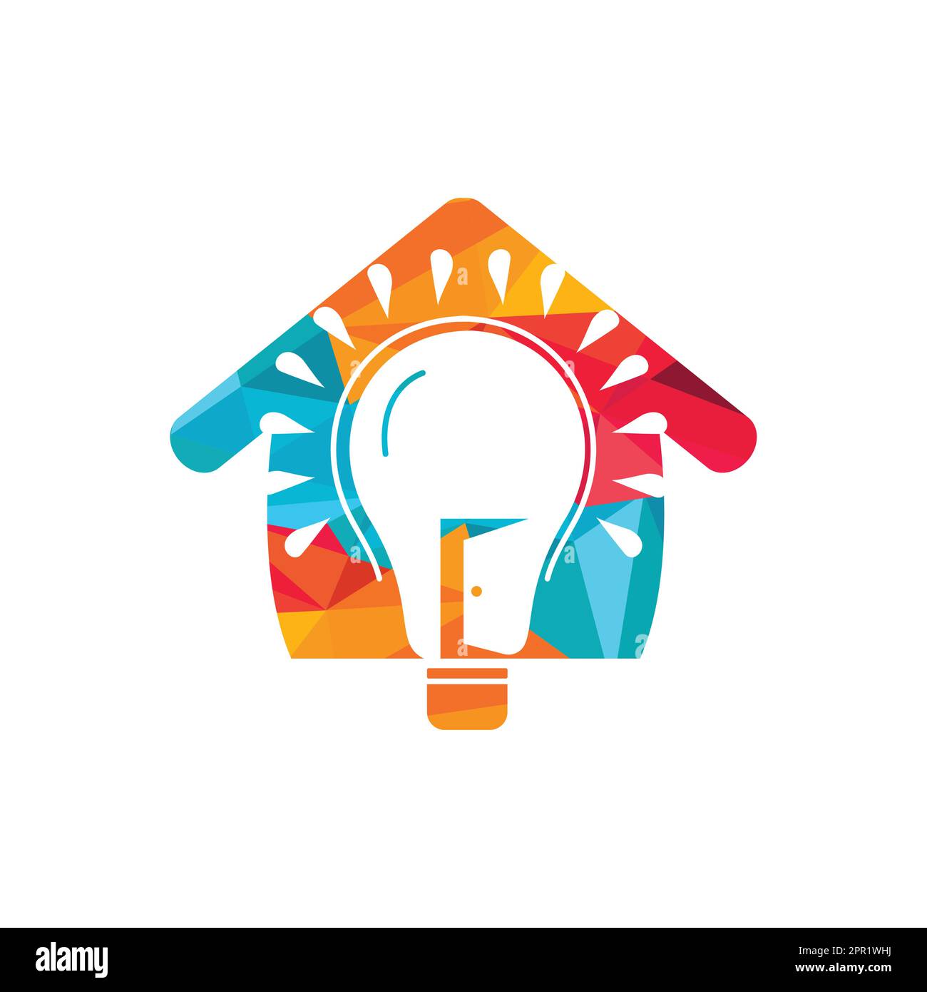 Smart room vector logo design. Bulb and room icon logo Stock Vector ...