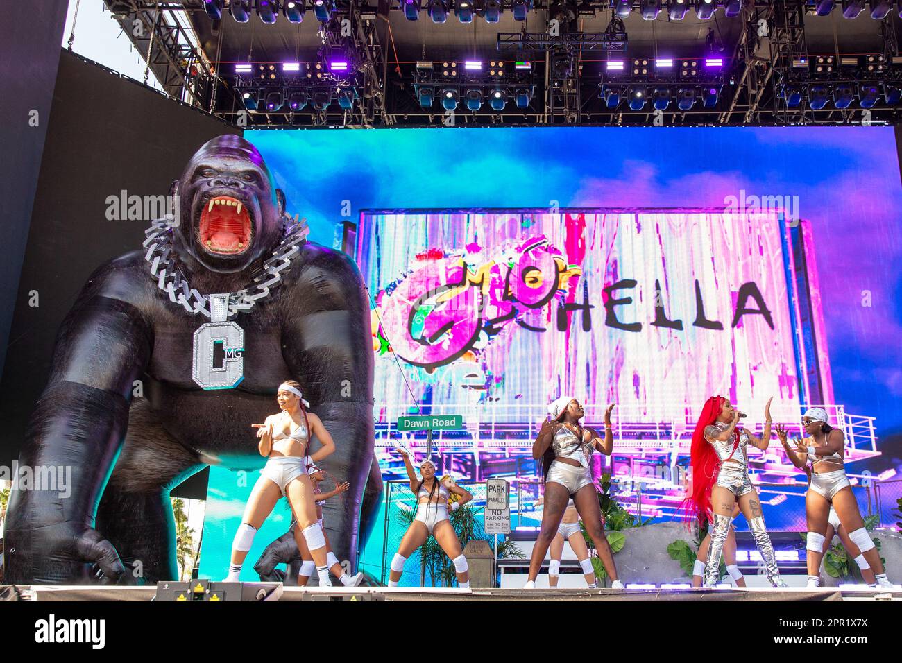Indio, USA. 23rd Apr, 2023. Rapper GloRilla (Gloria Hallelujah Woods
