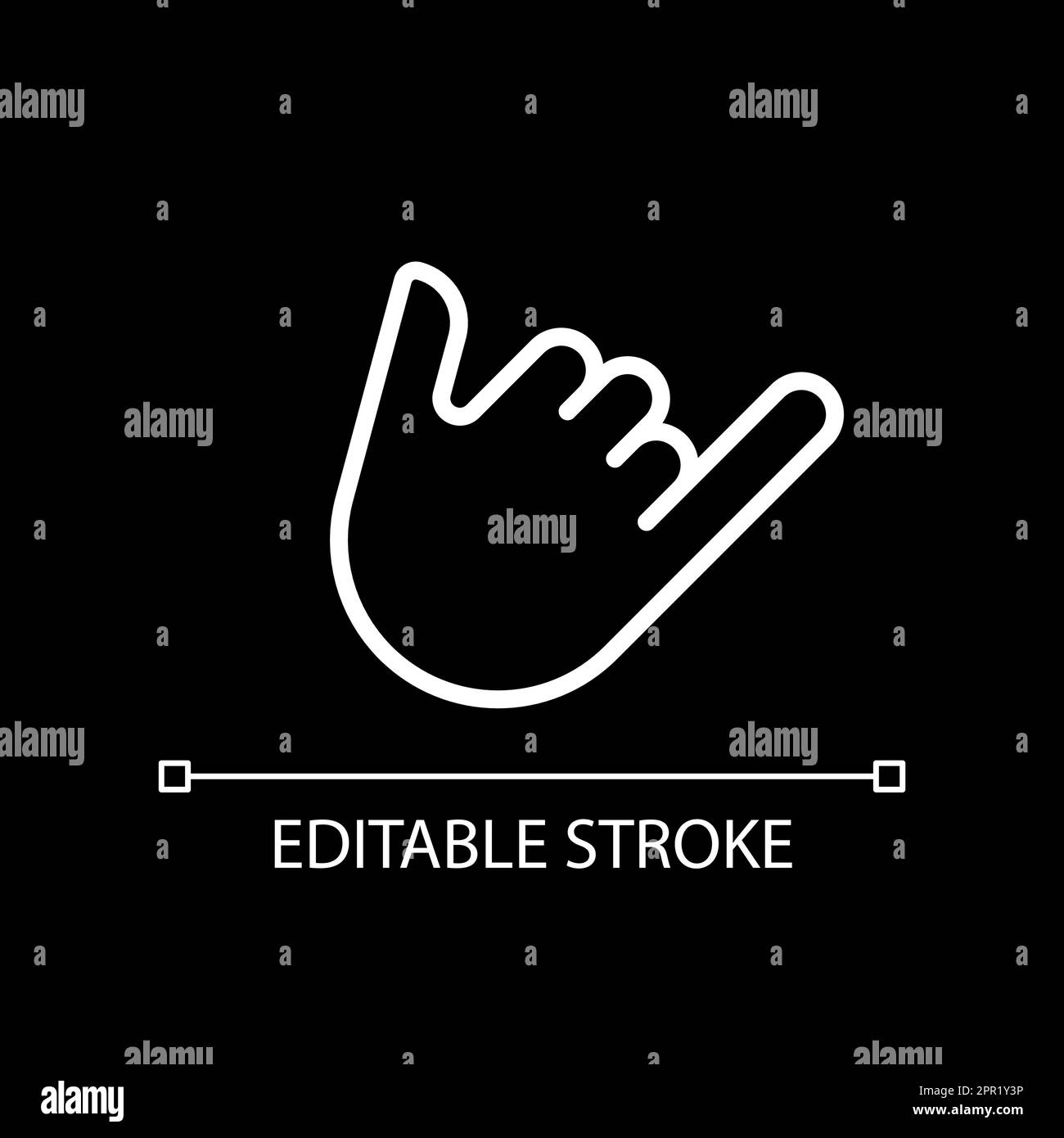 Shaka gesture Black and White Stock Photos & Images - Alamy