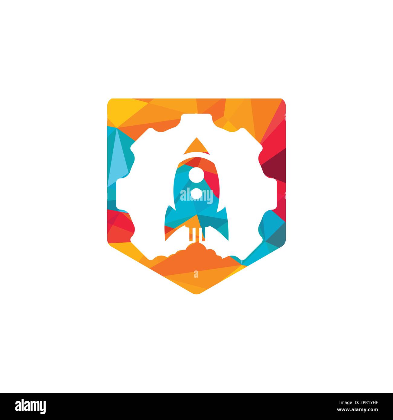 Rocket Gear vector logo design template Stock Vector Image & Art - Alamy