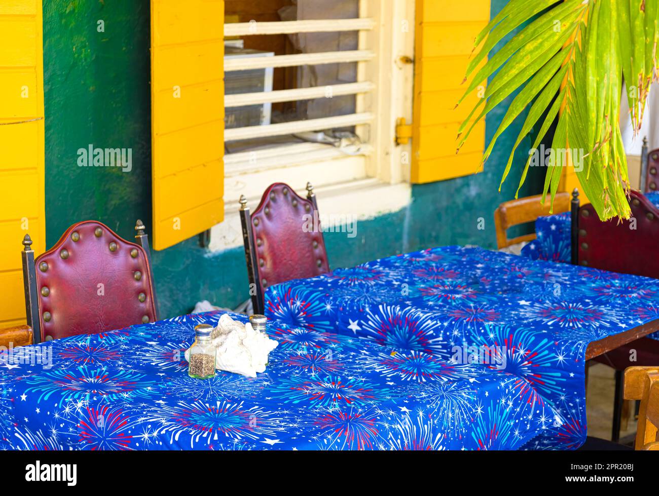 Saint Croix, US Virgin Islands, Frederiksted street restaurants and