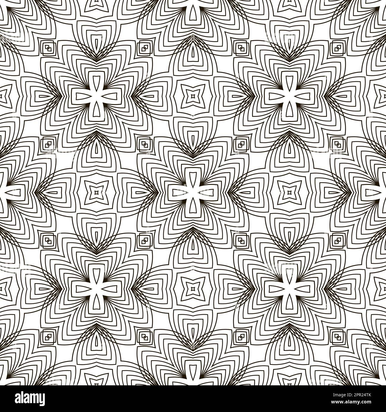 Line Icon Seamless Pattern Isolated on White Background Stock Vector ...