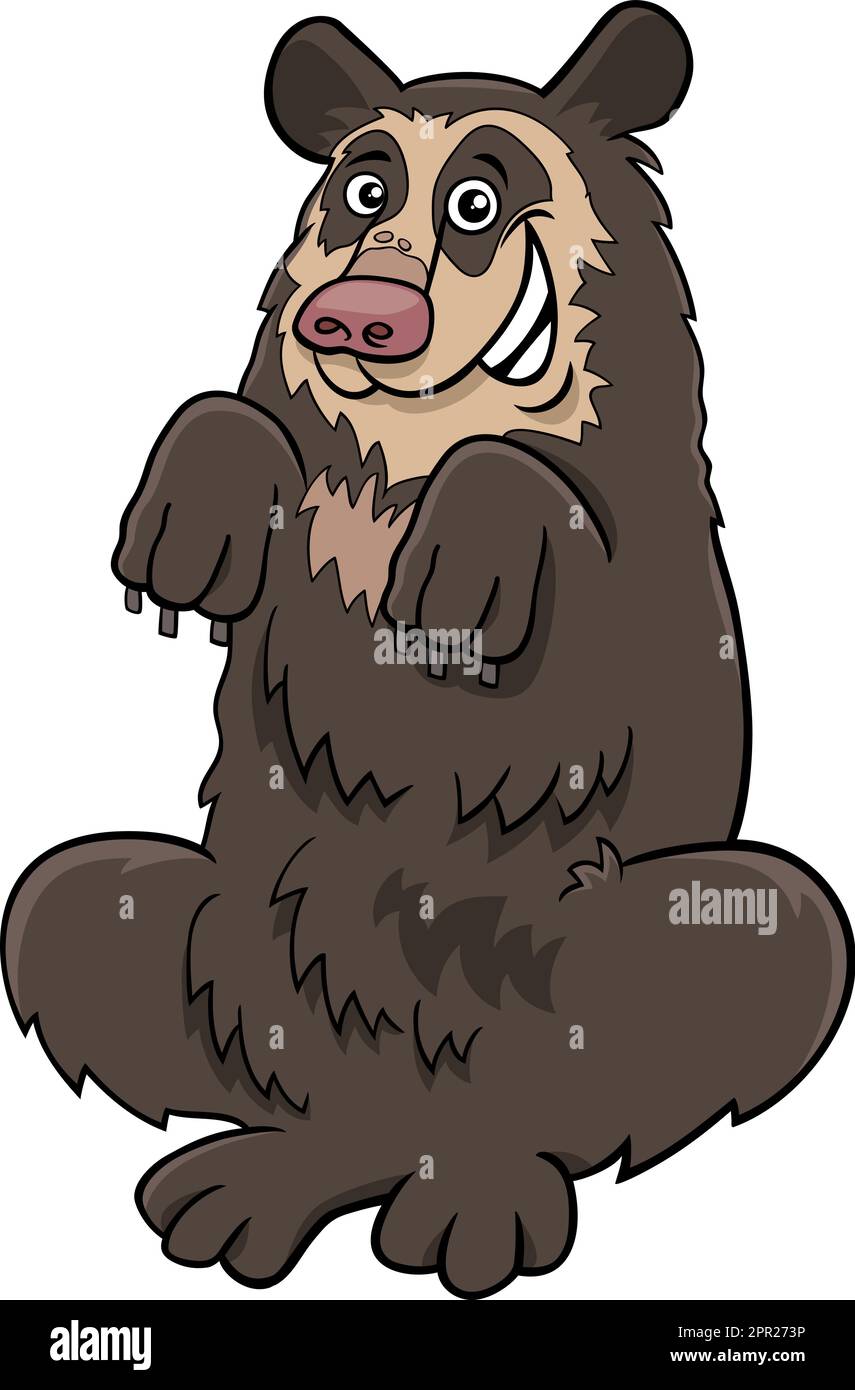 cartoon spectacled bear comic animal character Stock Vector Image & Art