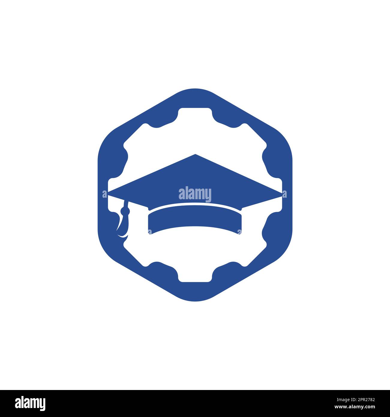 Industrial engineering education vector logo design. Student gear