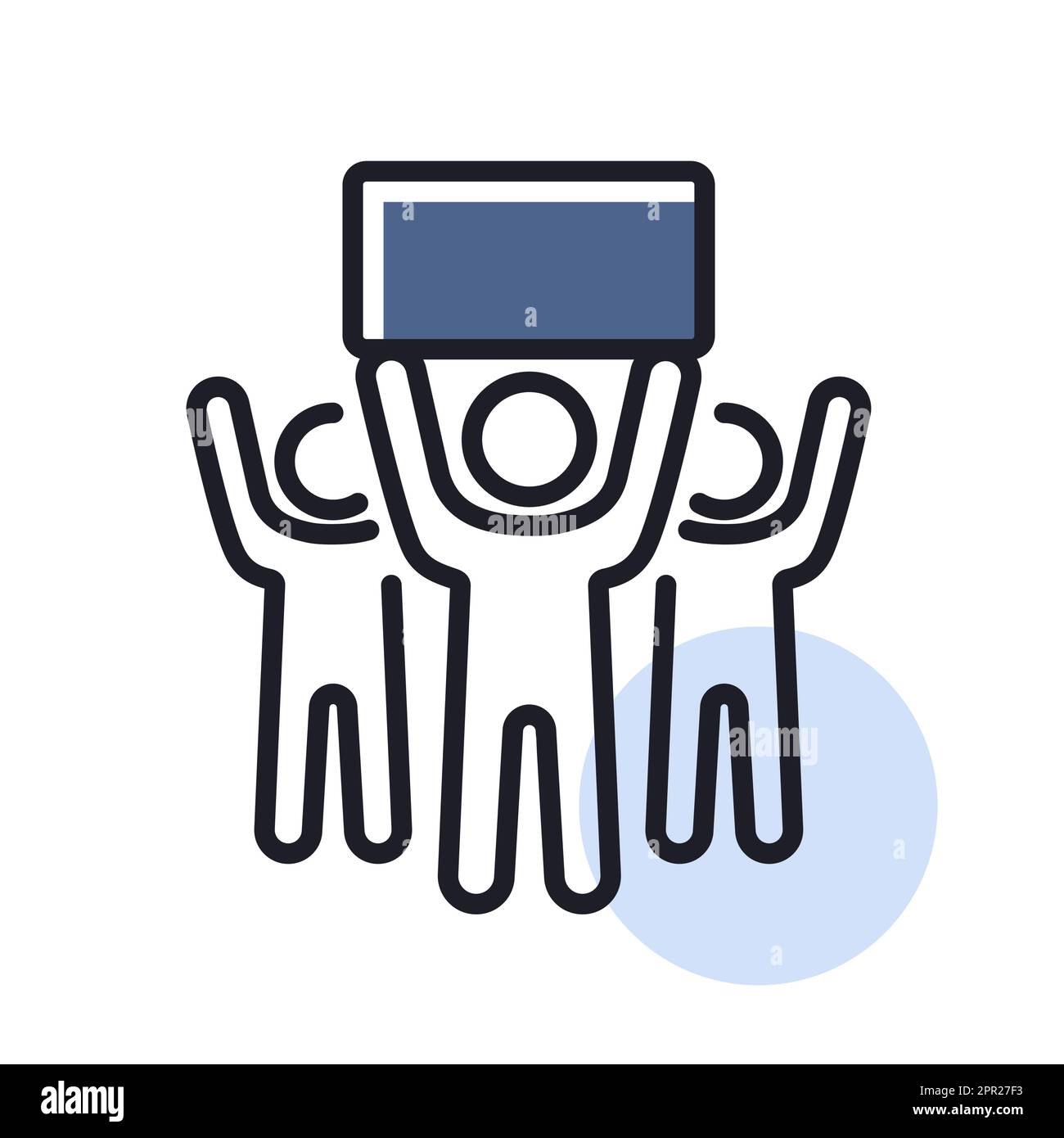 Crowd of people holding in raised hands banner Stock Vector Image & Art