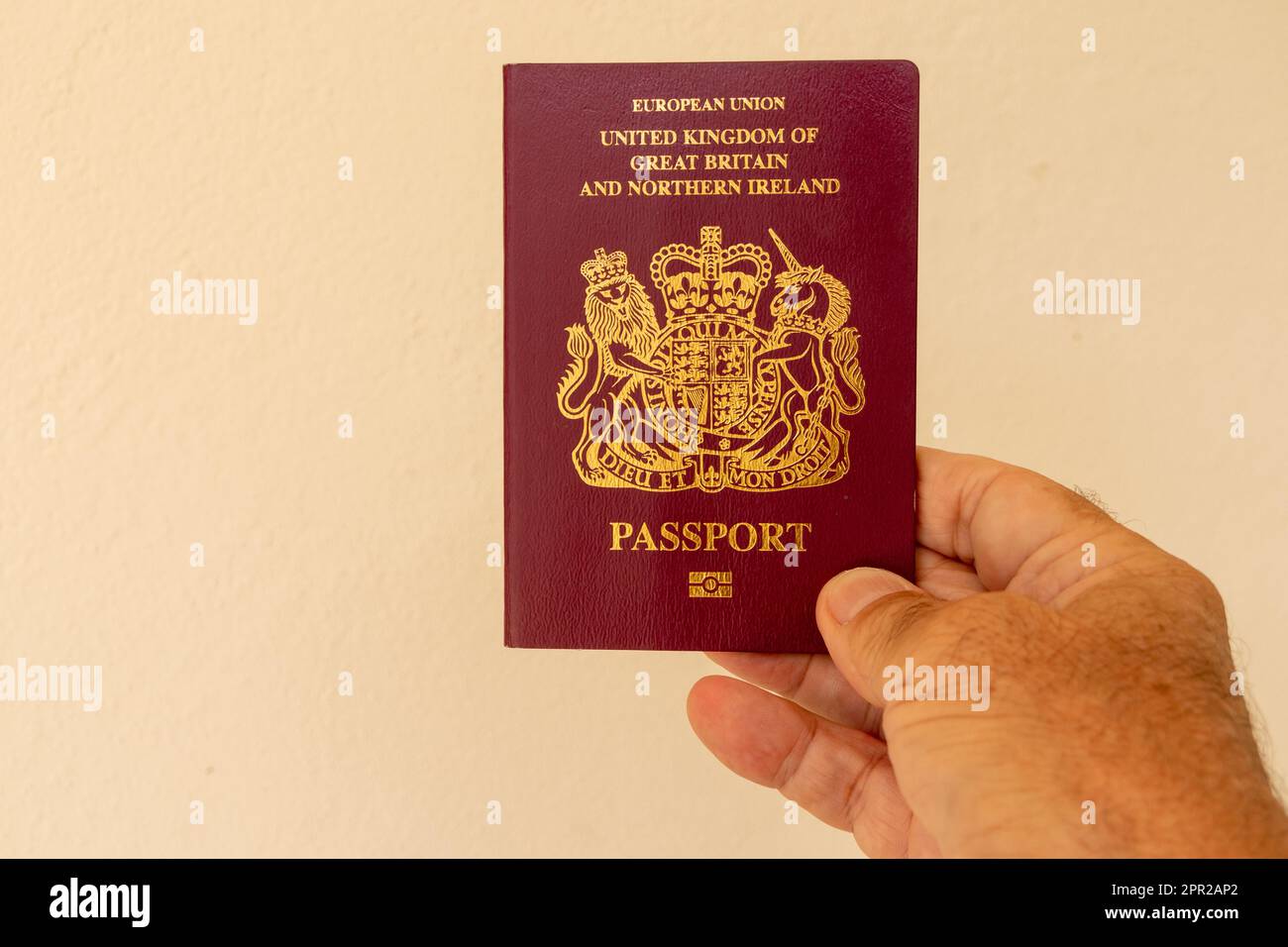 European Union Britiah passport. Stock Photo
