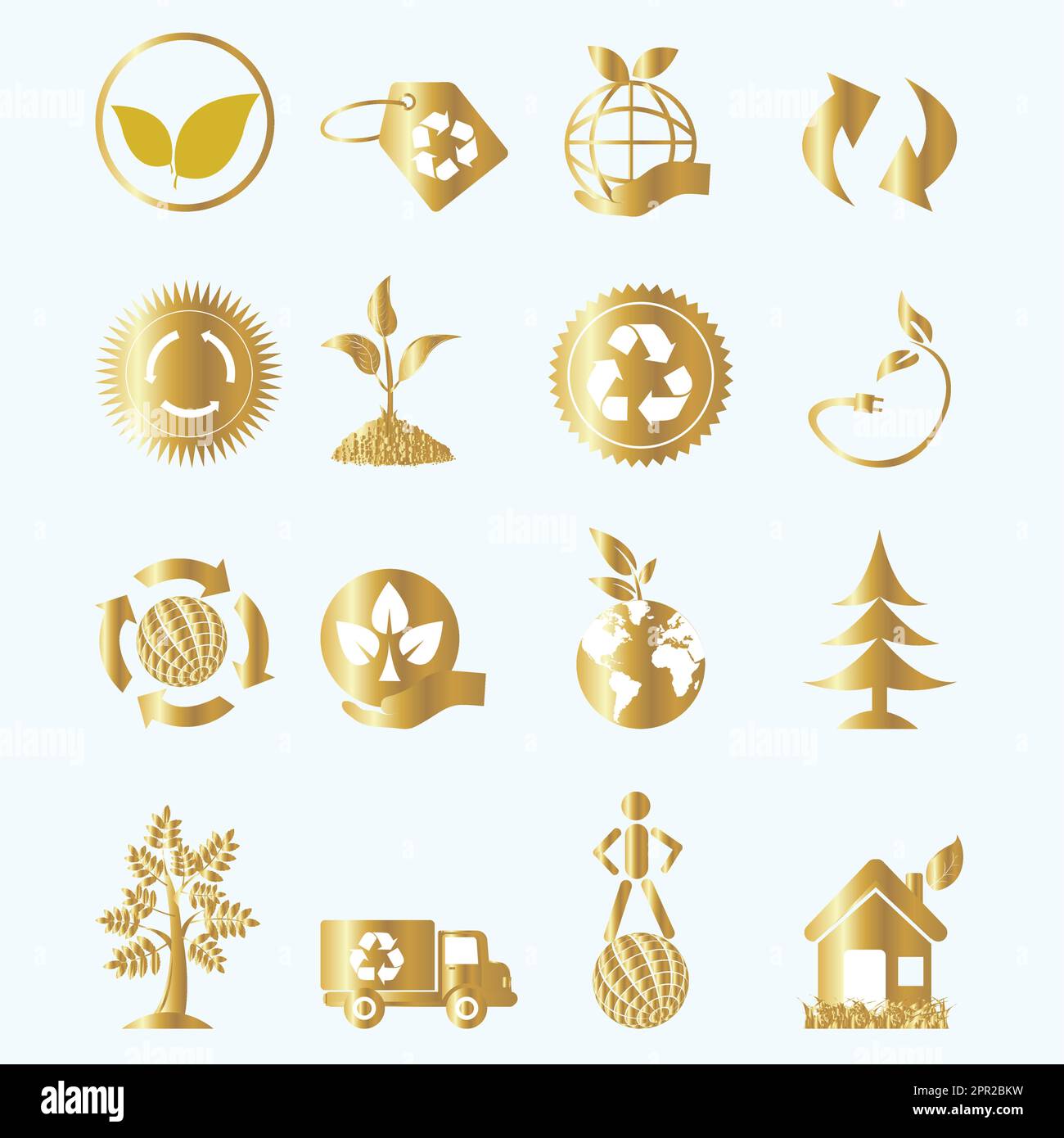 Green ecology icons set Stock Vector Images - Alamy