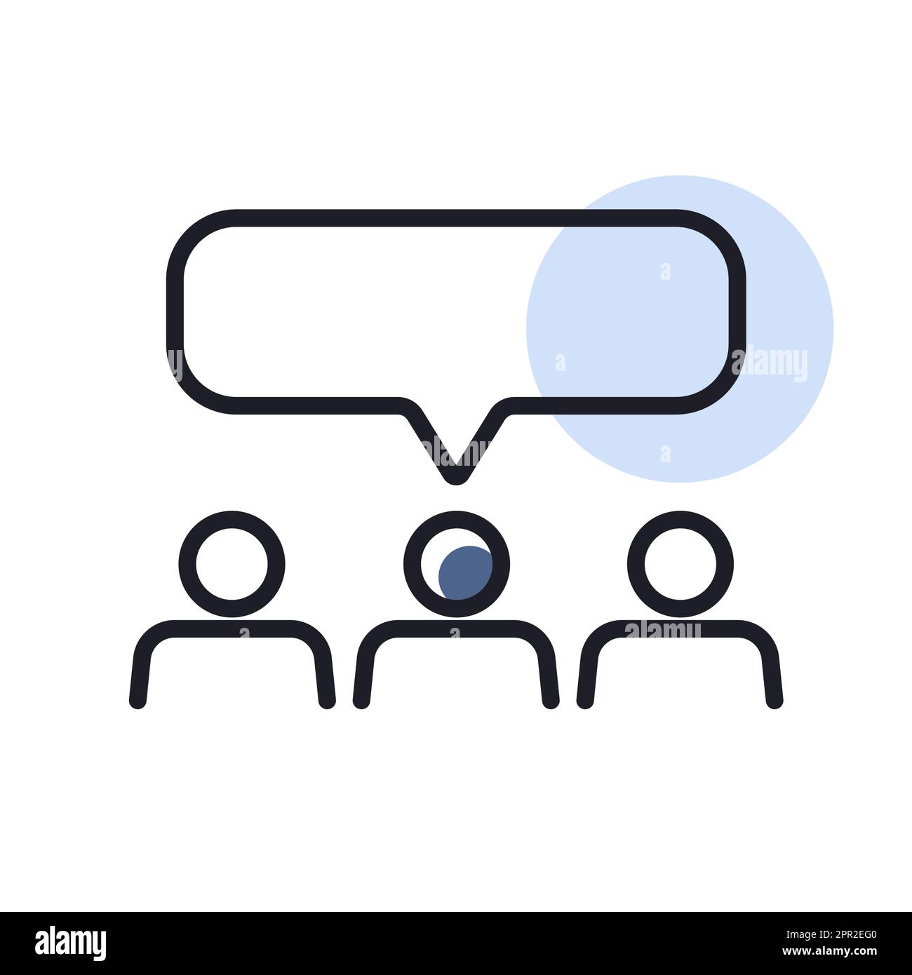 Crowd of people with text bubbles vector icon Stock Vector Image & Art ...