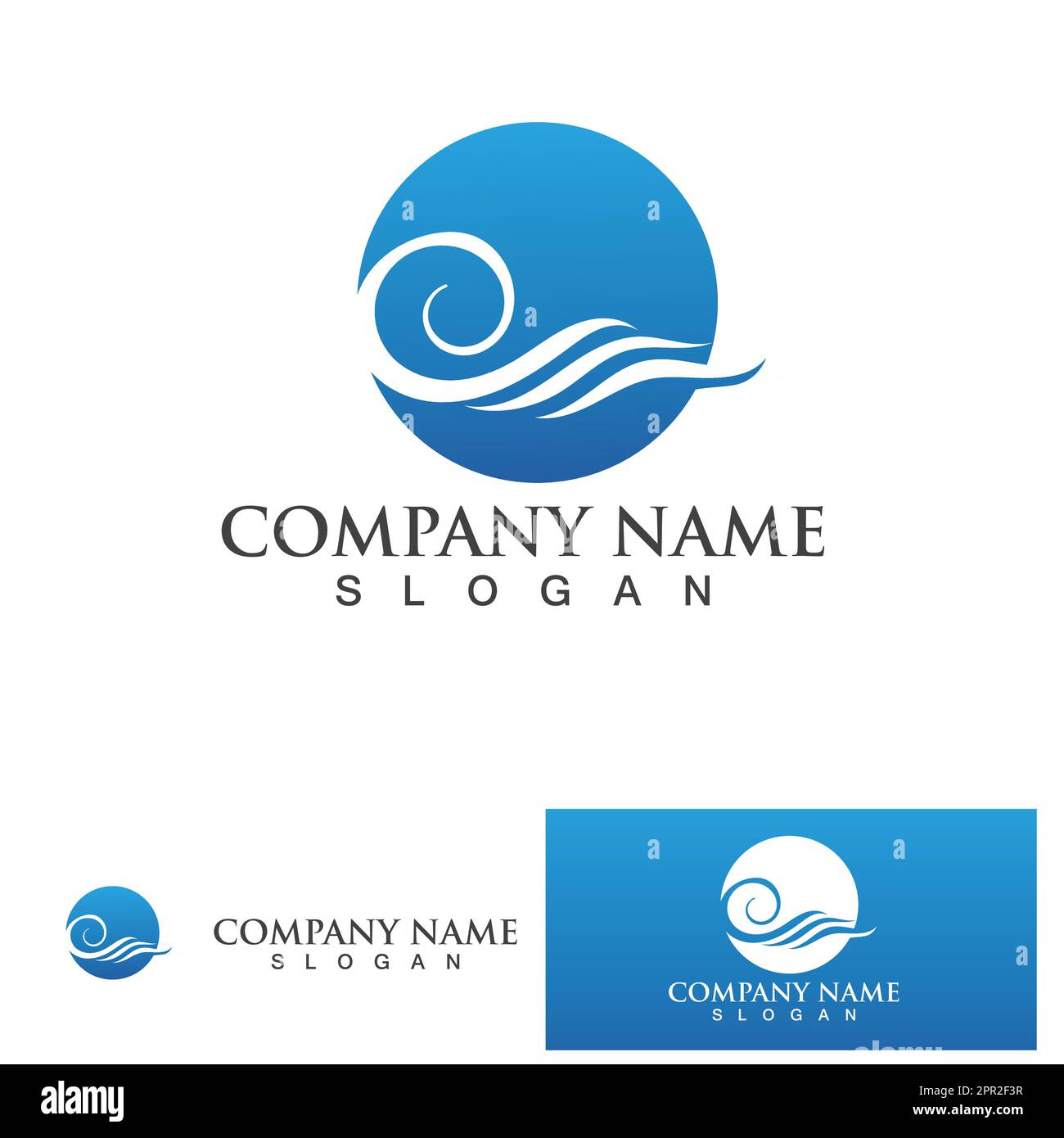 Wave logo and symbol water image. Sea, ocean, river surface Stock