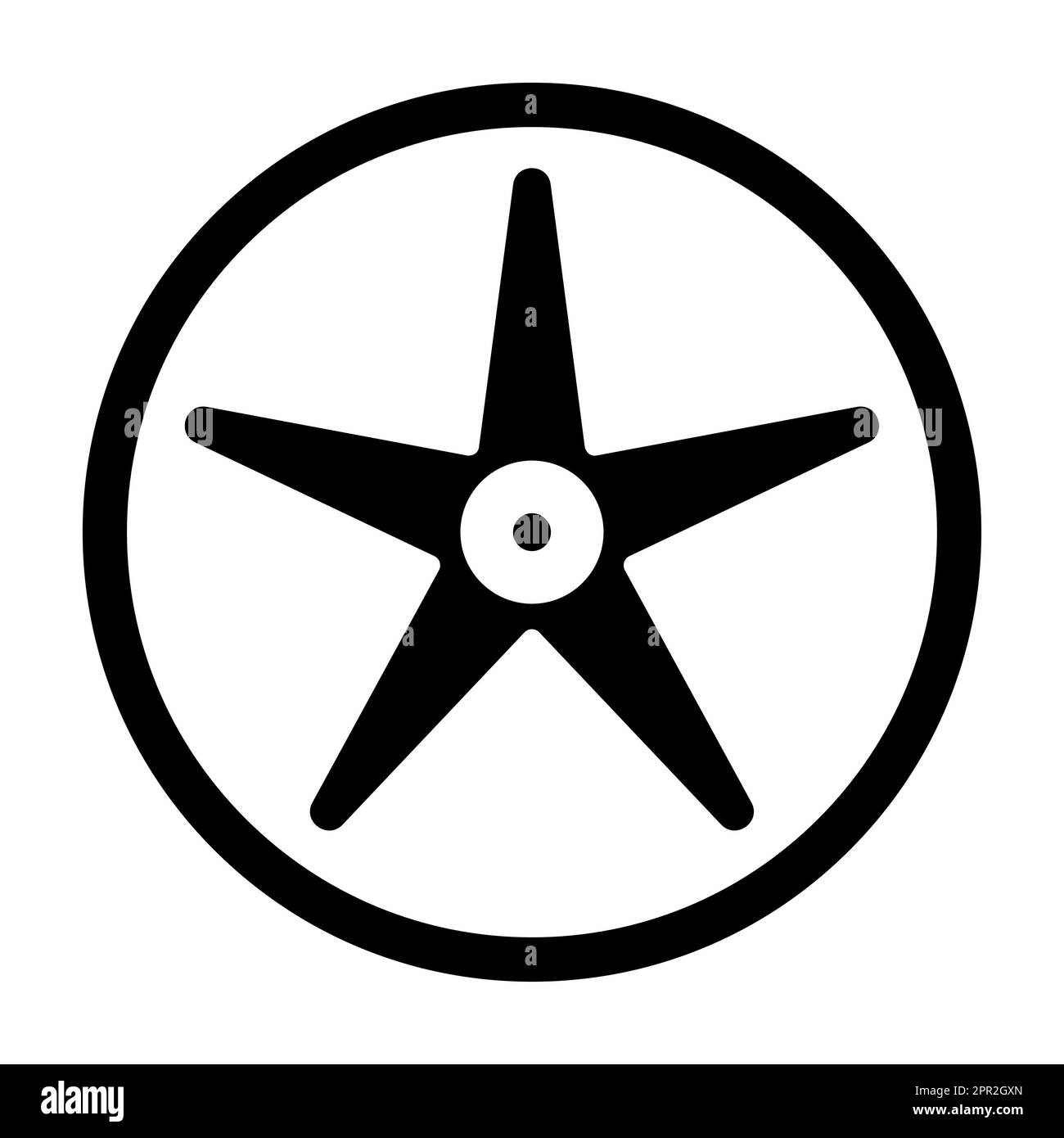 Duat, star in a circle, symbol and hieroglyph for the realm of the dead Stock Vector