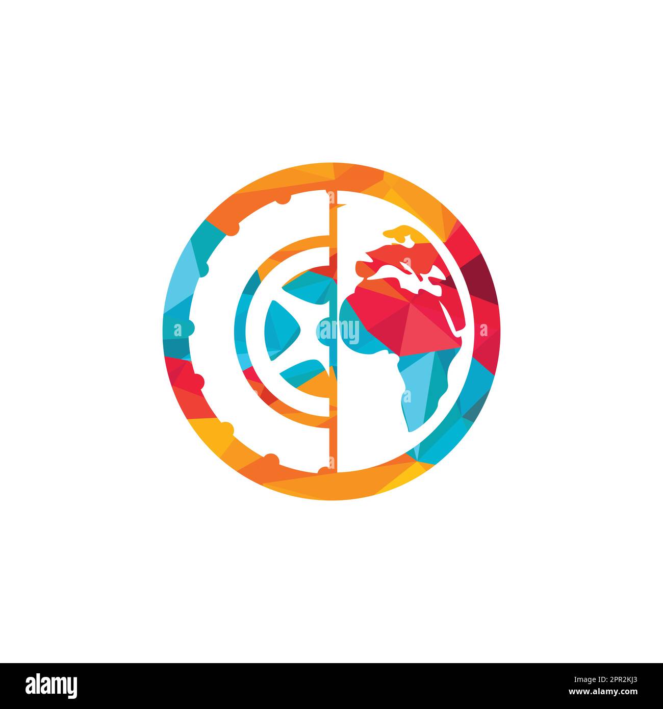 Tire world vector logo template. Vector wheel and planet logo combination. Stock Vector