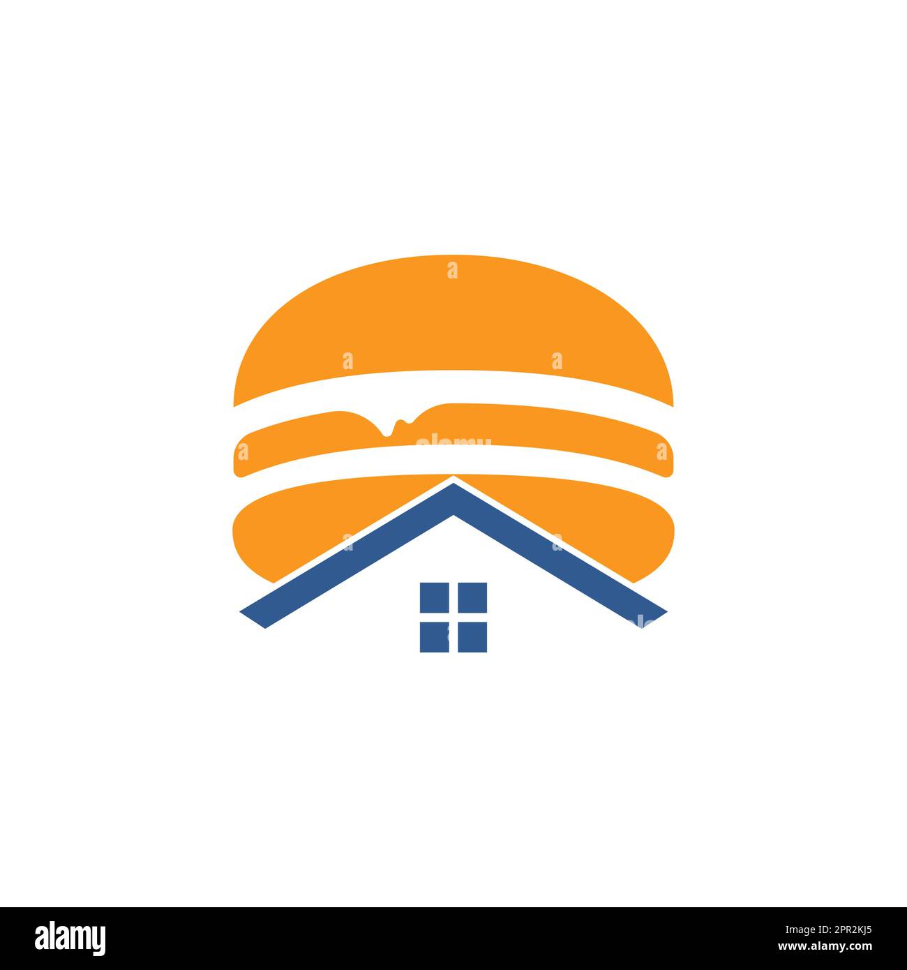 Burger house vector logo design. American classic burger house logo