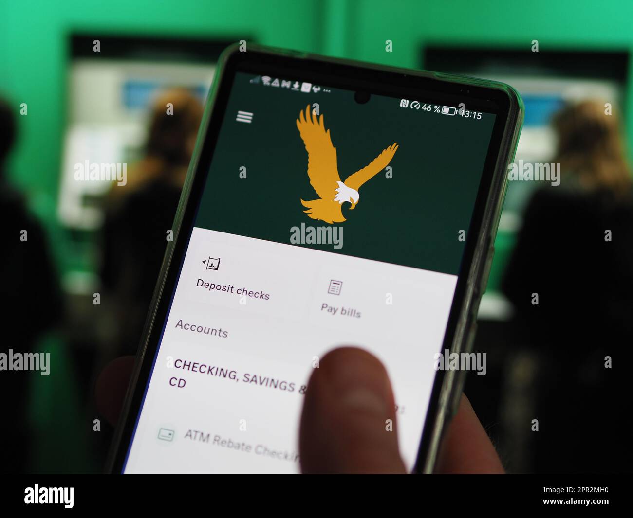 April 2023, a client using the First Republic Bank application. In the