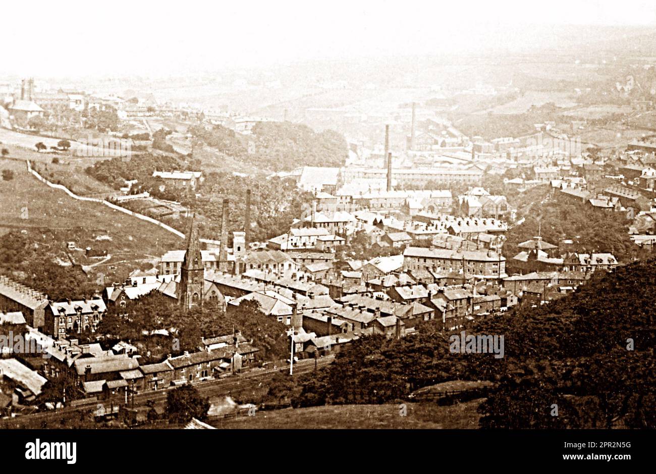 Panorama of Waterfoot, Rossendale, early 1900s Stock Photo Alamy