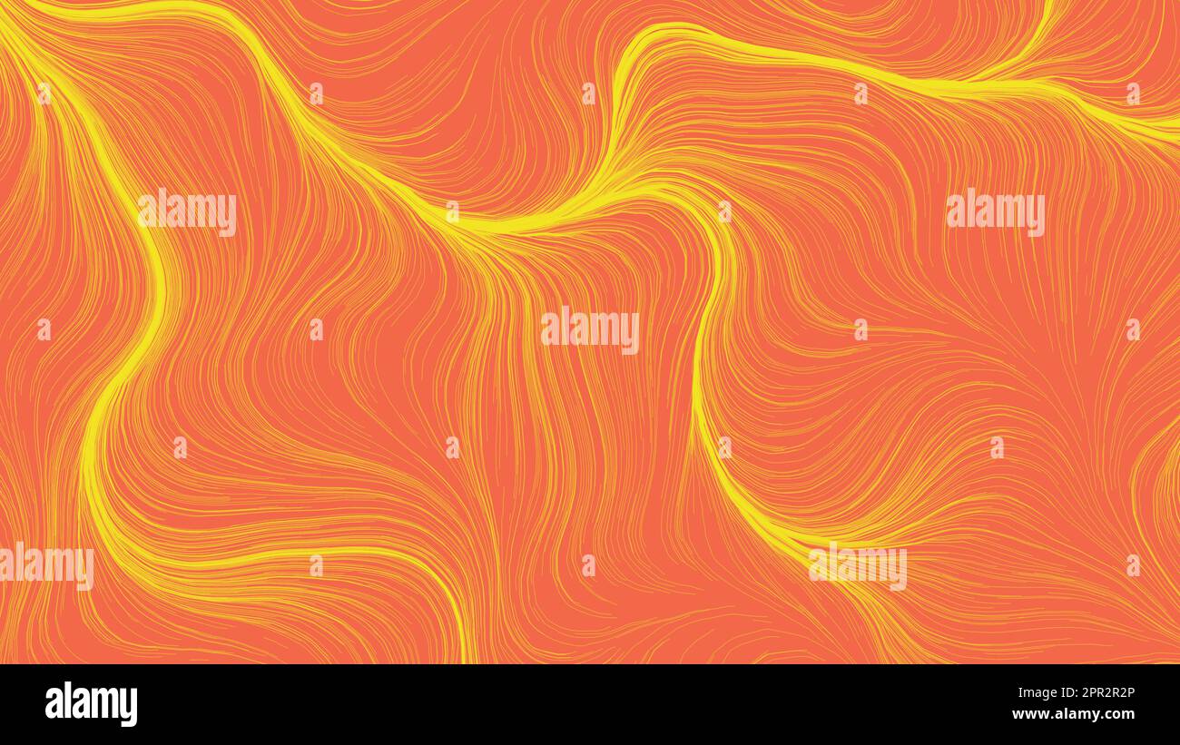 Bright orange abstract background. Backdrop with modern stripes, lines