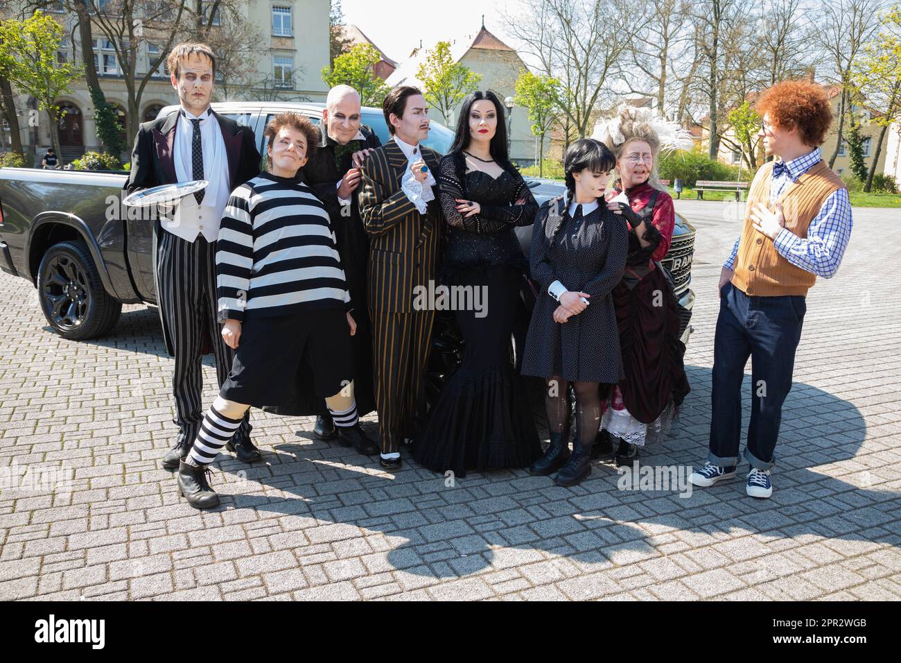 Open Air Veranstaltung zum traditionellen Startschuss zum Vorverkauf für den 27. Bautzener Theatersommer auf dem Theatervorplatz am Theater Bautzen. B Stock Photo