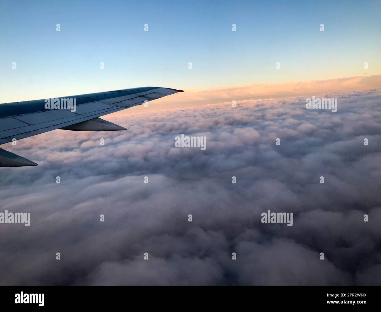 Top view of the earth from the porthole, the windows of the aircraft on ...