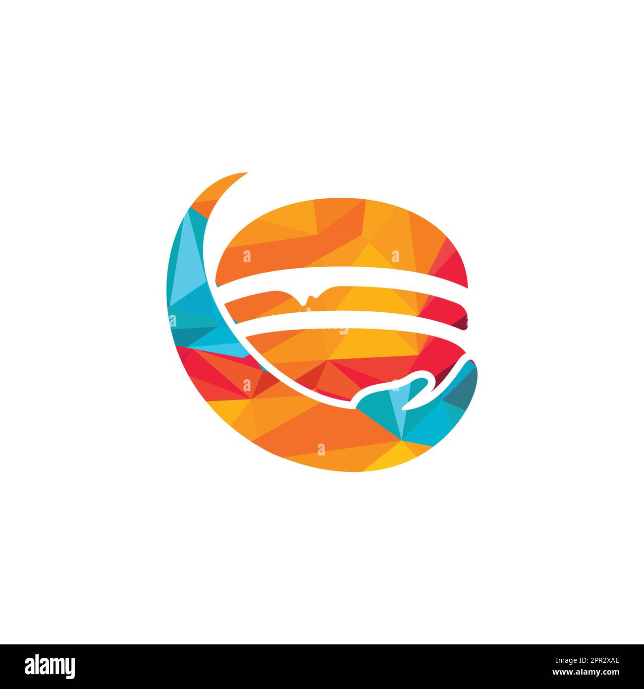 Burger care vector logo design. Vector burger and hand logo combination. Stock Vector