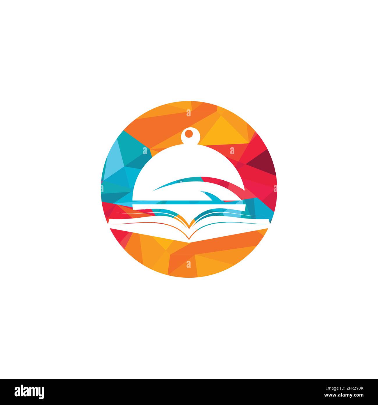 Food education vector logo design. Cooking food nutrition study