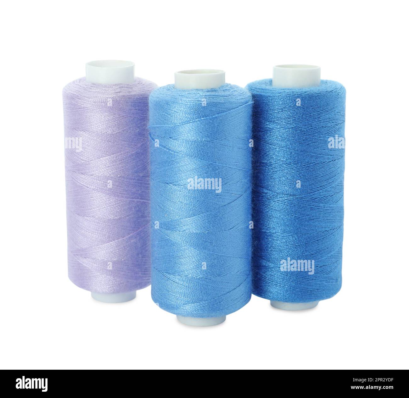 Different colorful sewing threads on white background Stock Photo - Alamy
