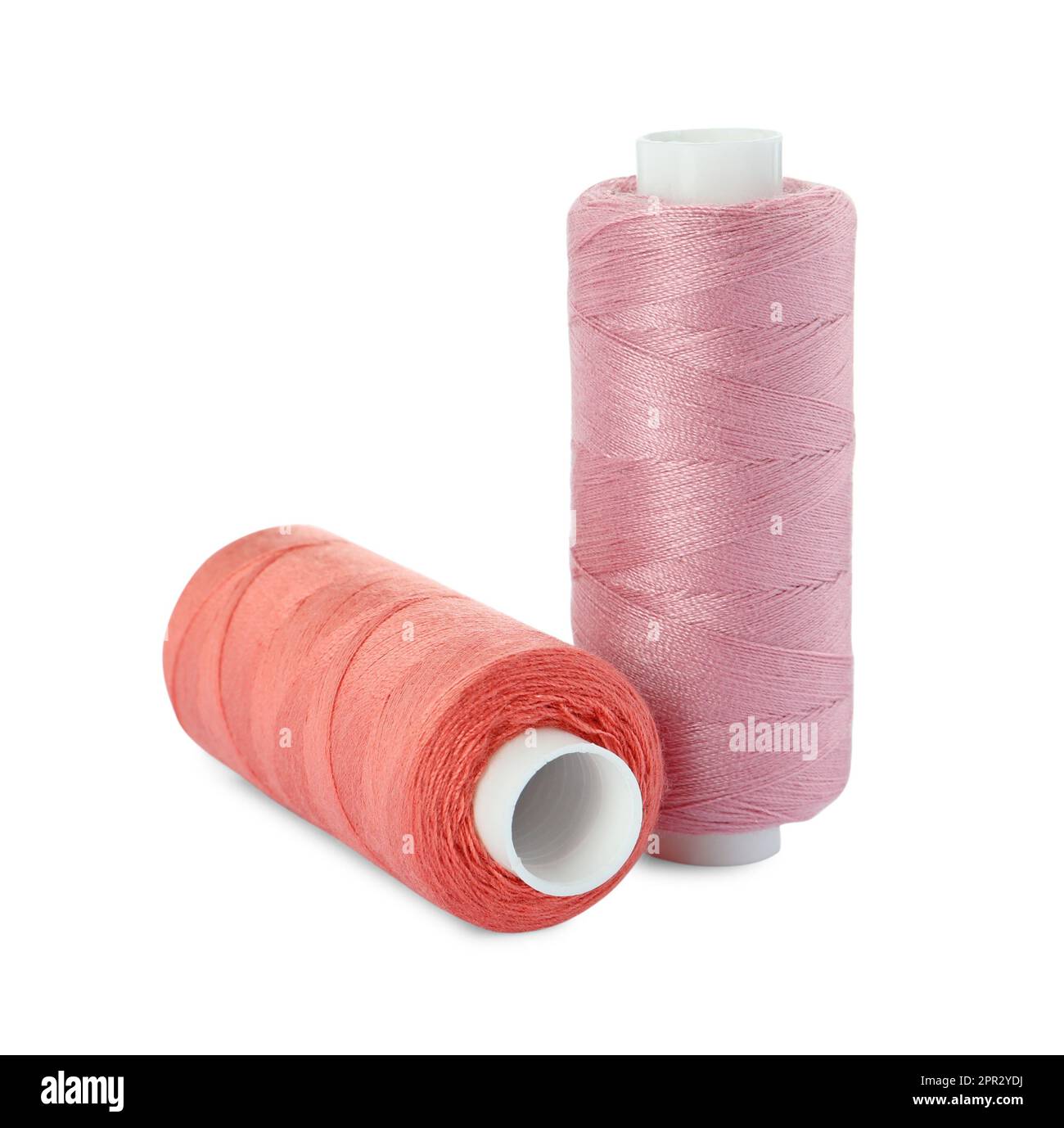 Different colorful sewing threads on white background Stock Photo - Alamy