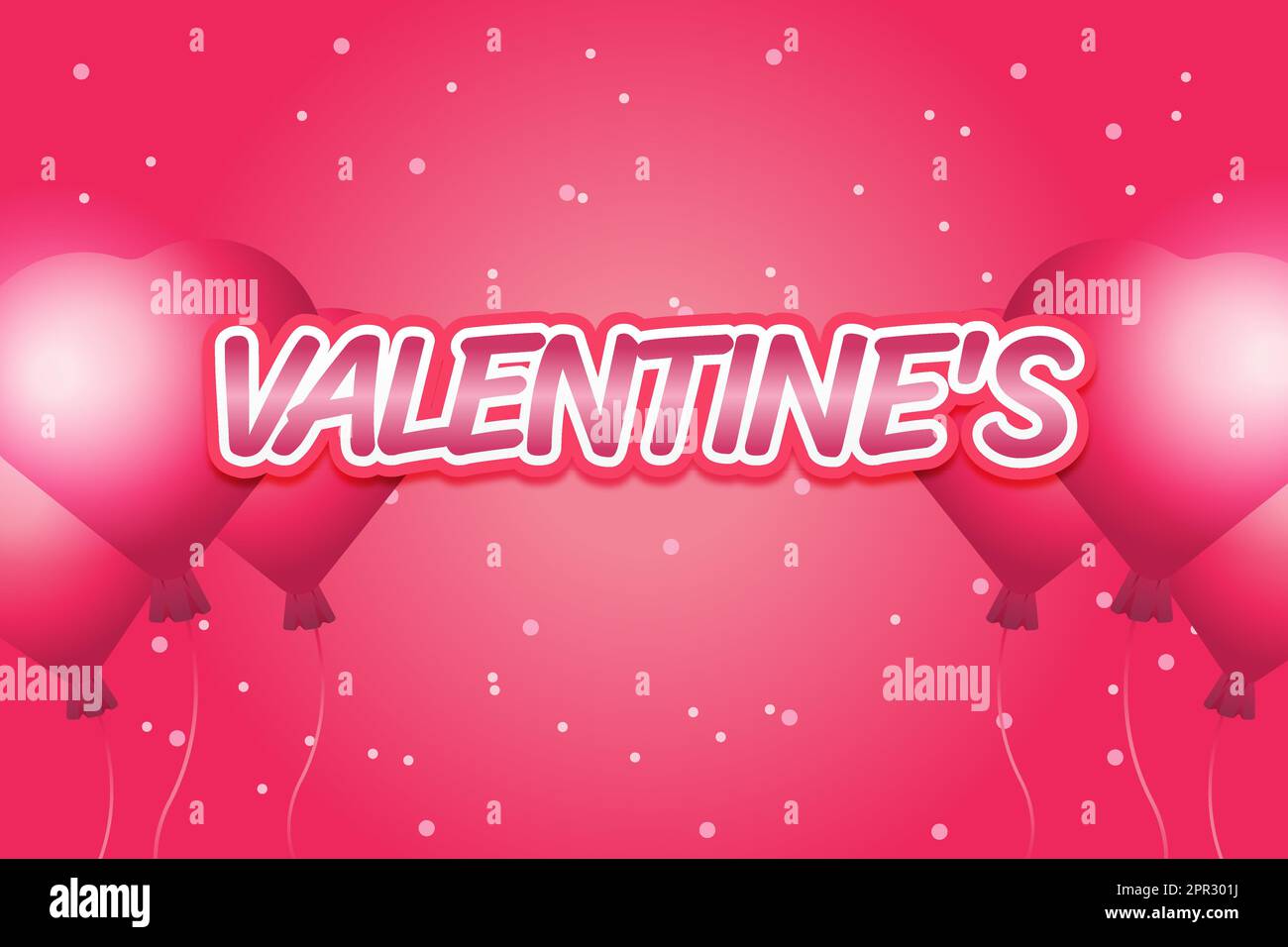 valentines text effect Stock Vector