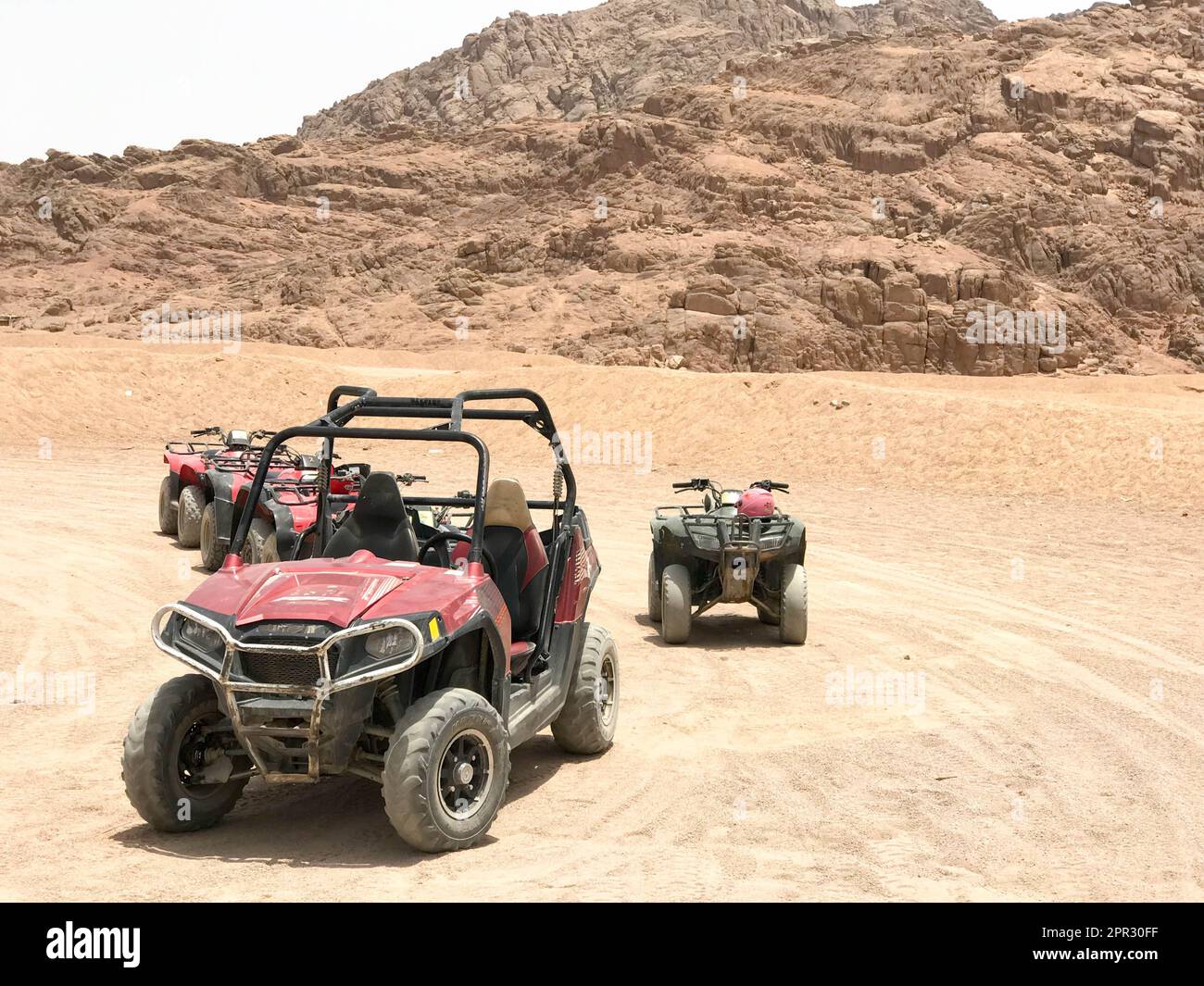 A lot of fourwheeled powerful fast offroad fourwheel drive buggies