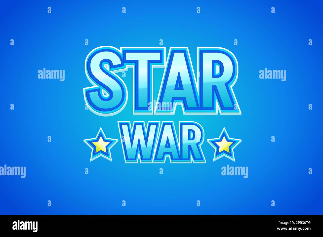 text effects Star War Stock Vector