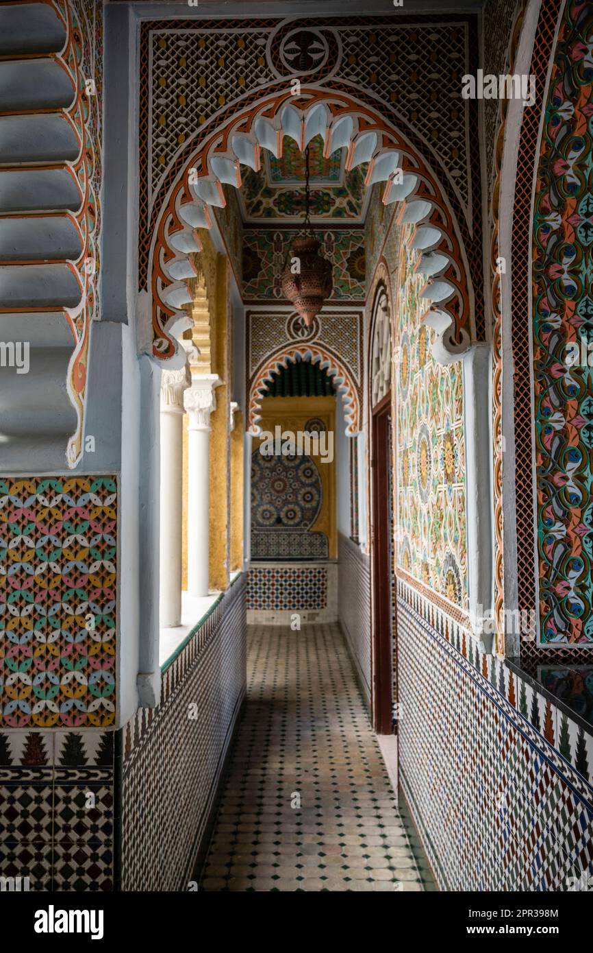 Interior of the legendary Continental Hotel in Tangier. Stock Photo
