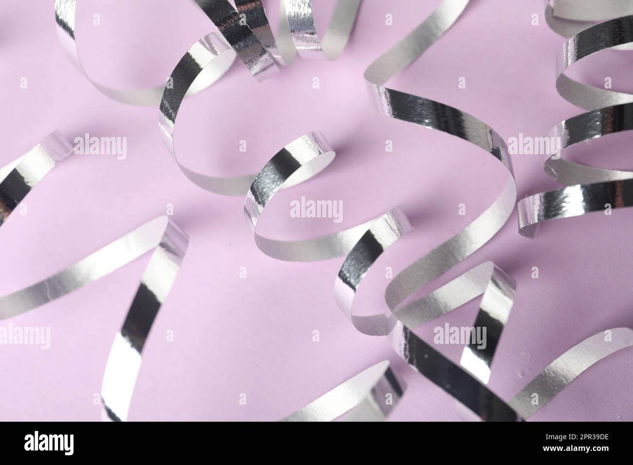 Silver Streamers Background Stock Photo 1037165905