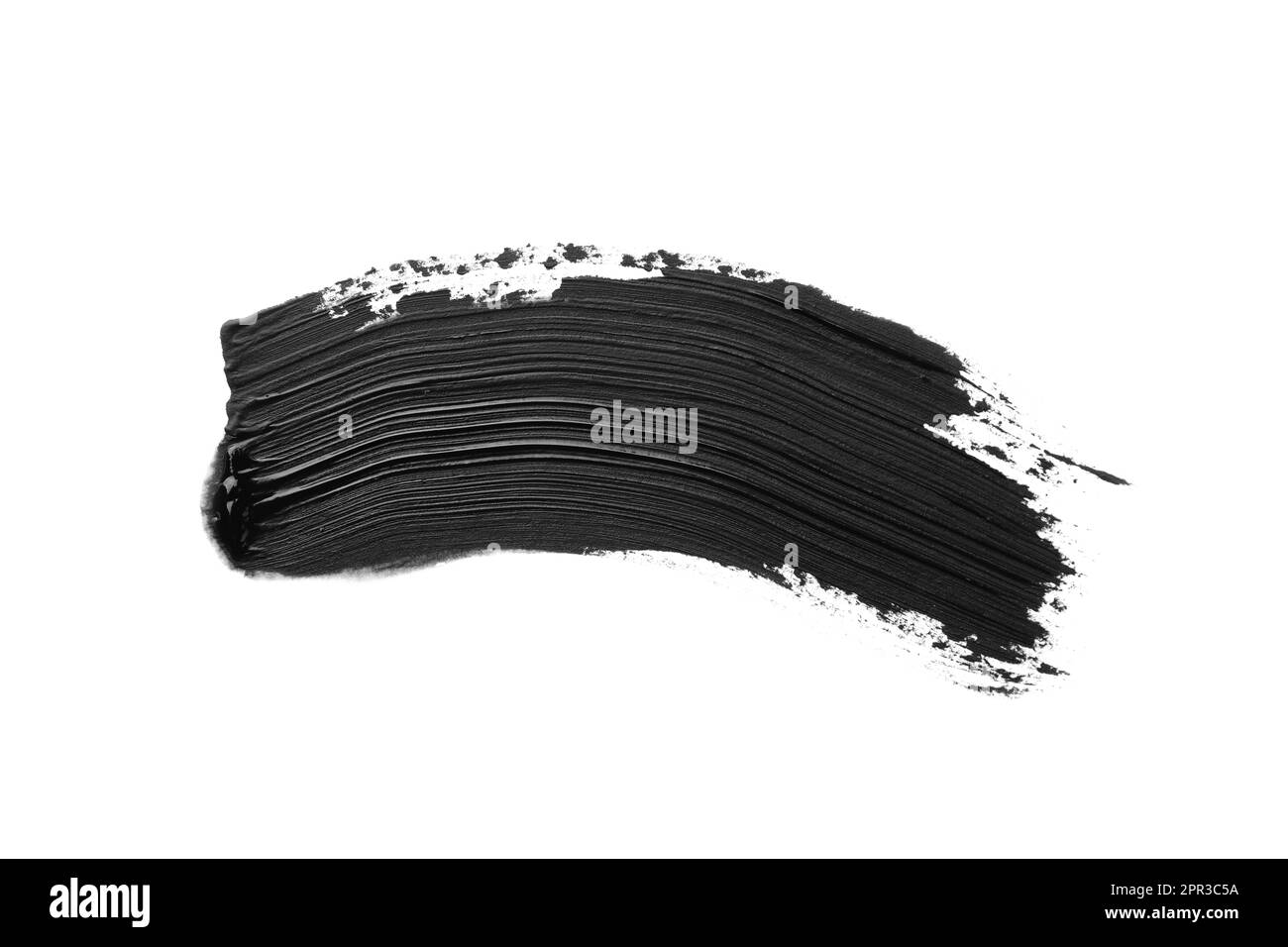 Brushstrokes of black oil paint on white background, top view Stock Photo -  Alamy