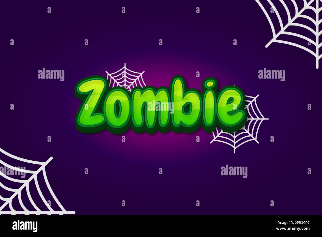 text effects Zombie Stock Vector