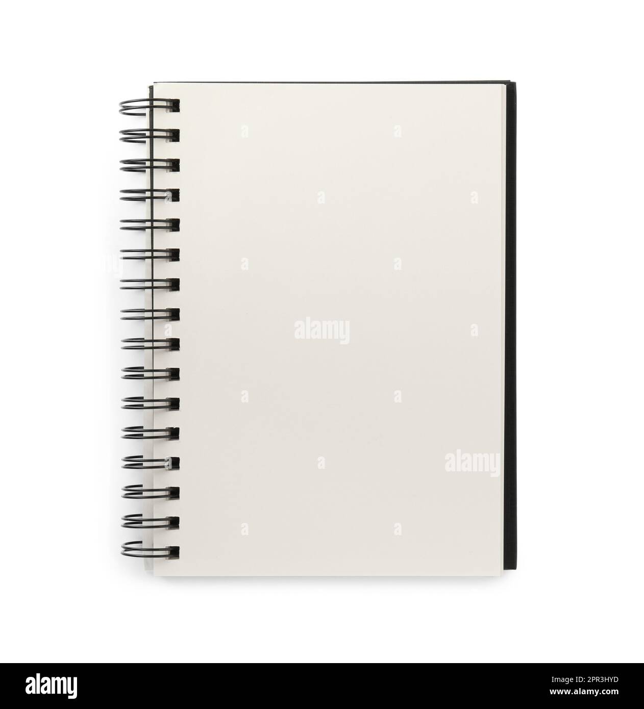 Open Blank Sketchbook Isolated on White Background Stock Photo - Alamy