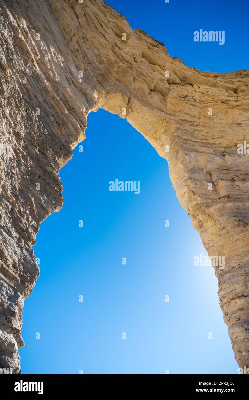 Monument Rocks, Large Chalk Formations in Kansas Stock Photo Alamy