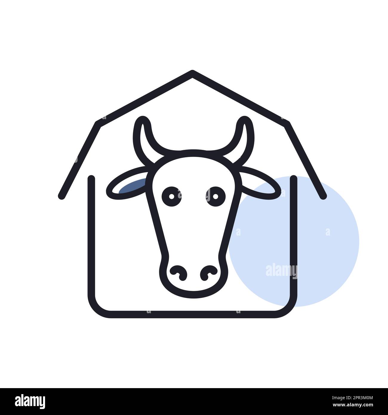 Cowshed vector icon. Farm animal sign Stock Vector Image & Art - Alamy