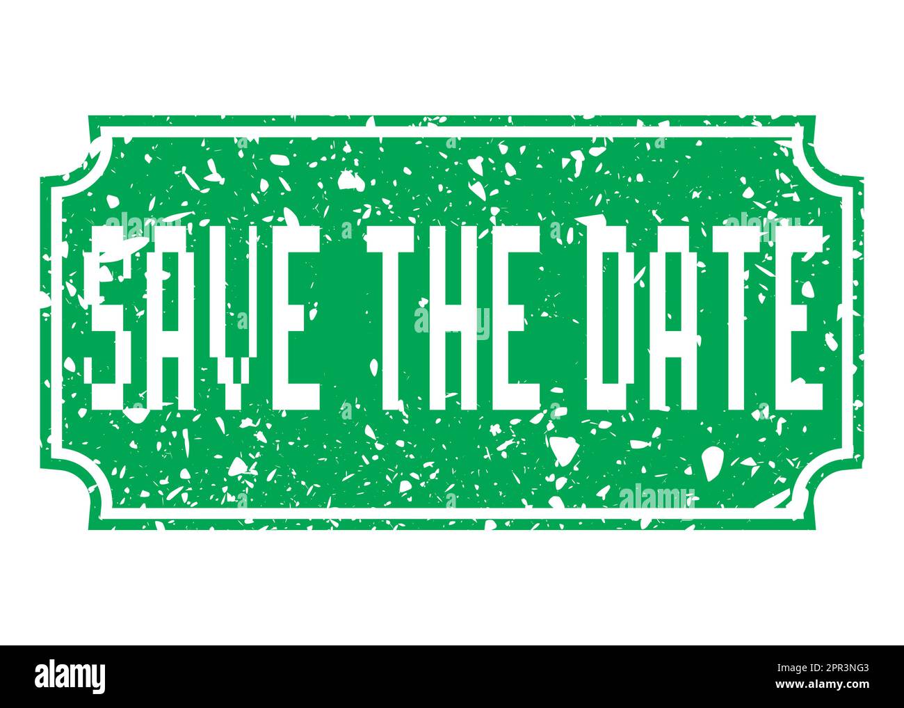 Simple vintage rubber stamp with Save The Date text Stock Vector Image