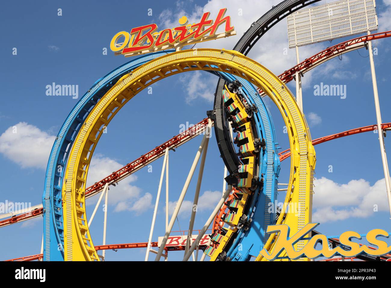 Olympia Looping at prater amusement park Vienna Stock Photo