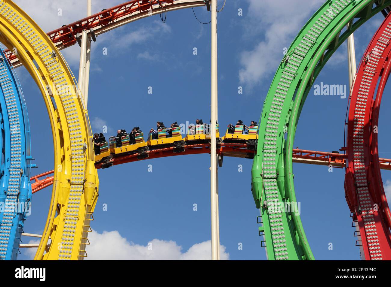 Olympia Looping at prater amusement park Vienna Stock Photo