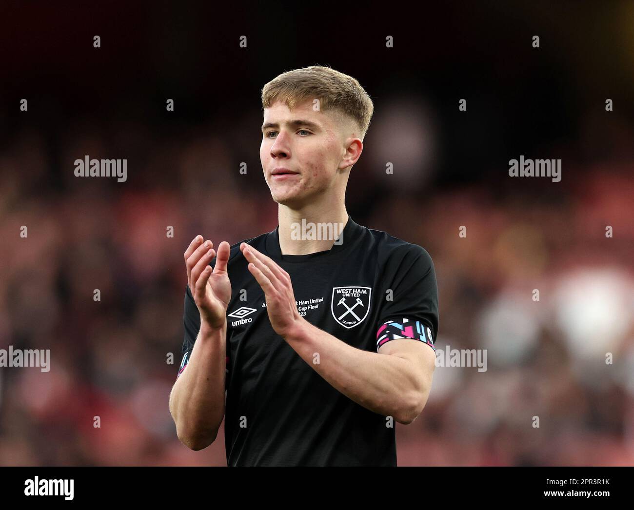 London, UK. 25th Apr, 2023. Regan Clayton of West Ham during the The FA Youth Cup match at the Emirates Stadium, London. Picture credit should read: David Klein/Sportimage Credit: Sportimage Ltd/Alamy Live News Stock Photo
