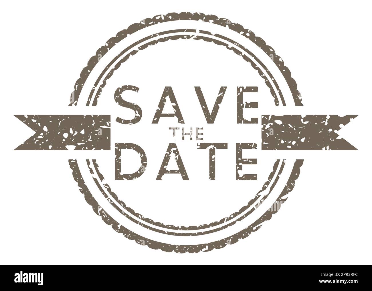 Simple vintage rubber stamp with Save The Date text Stock Vector Image