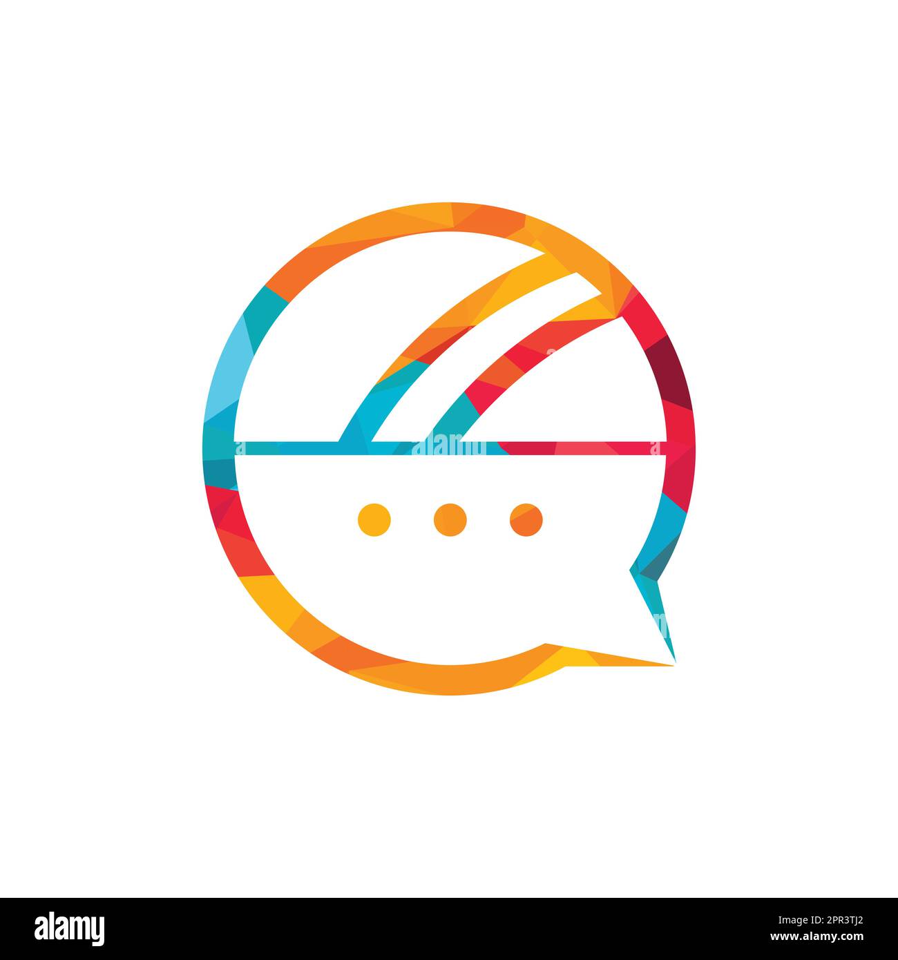 Chat cricket vector logo design. Cricket talk logo concept Stock Vector