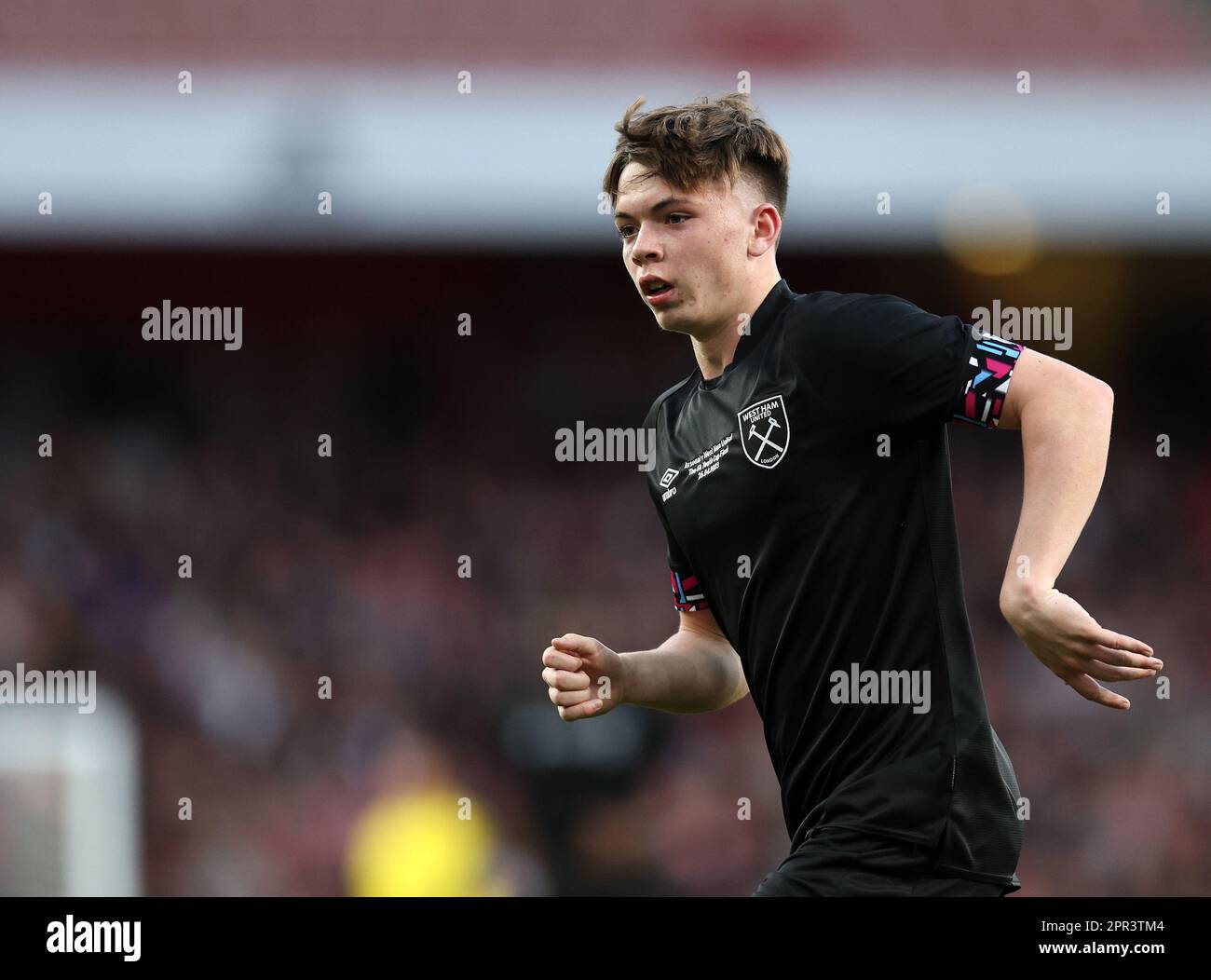 London, UK. 25th Apr, 2023. Patrick Kelly of West Ham during the The FA Youth Cup match at the Emirates Stadium, London. Picture credit should read: David Klein/Sportimage Credit: Sportimage Ltd/Alamy Live News Stock Photo