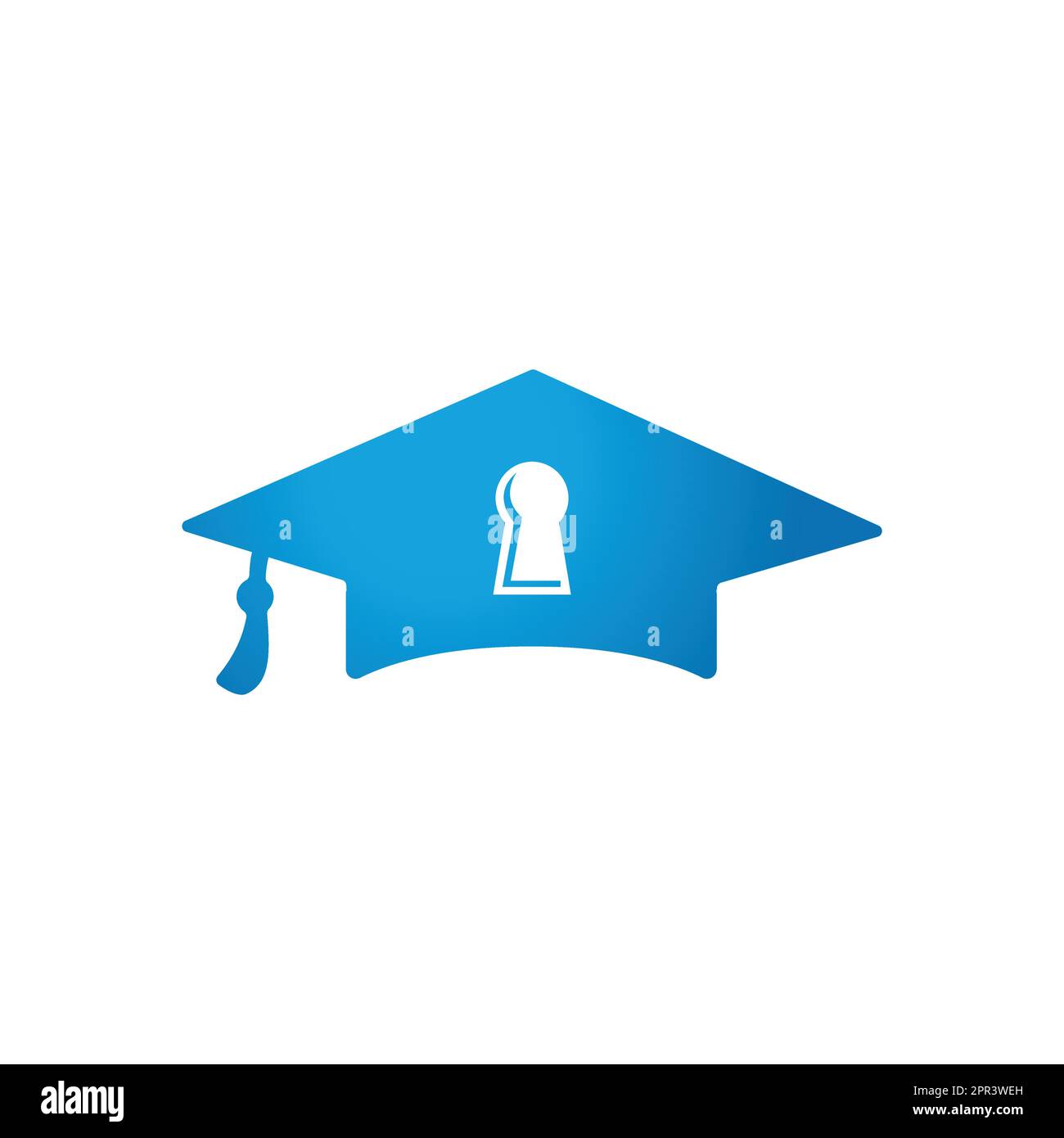 Graduation Security Logo Education security logo design concept. Illustration of a key padlock ...