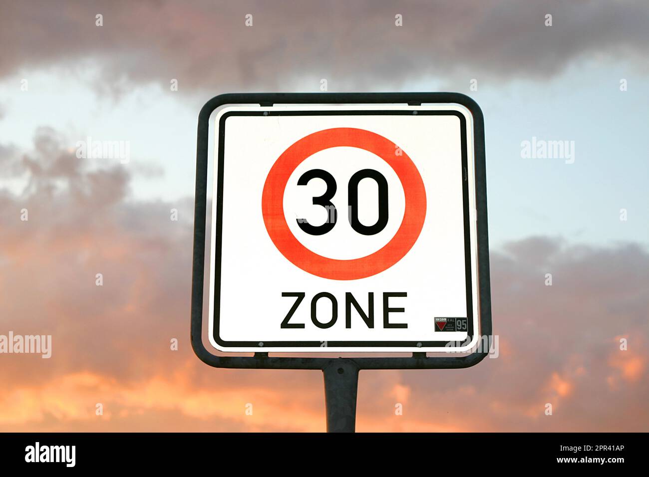 road sign speed limit 30, Germany Stock Photo - Alamy