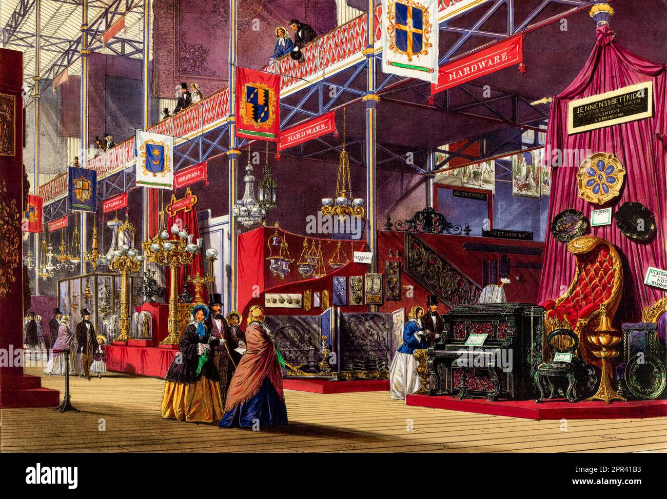 British Hardware exhibits inside The Great Exhibition 1851 in London