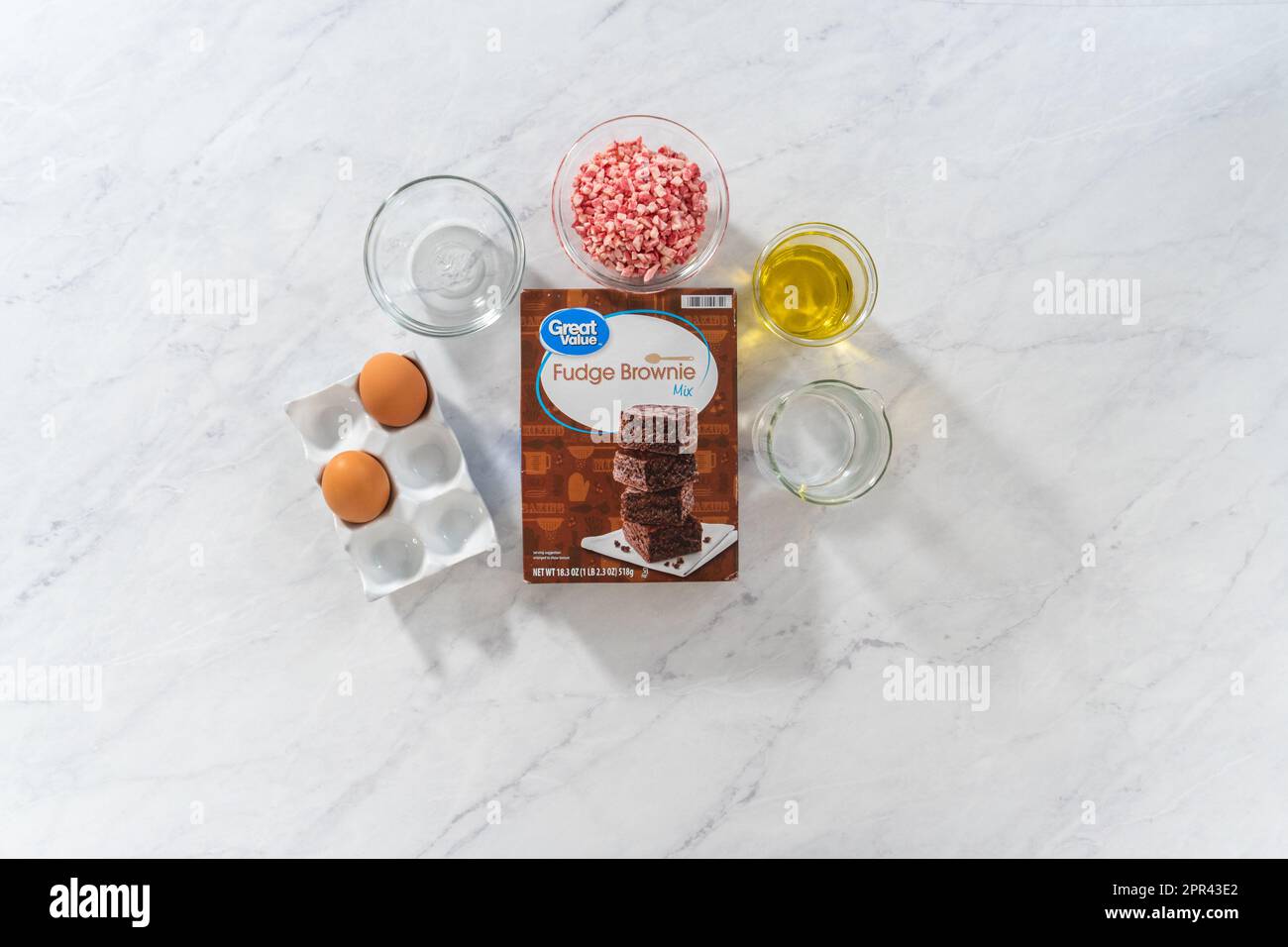 Peppermint brownies from a box mix Stock Photo Alamy