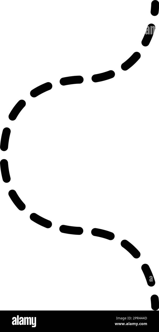 Prewriting tracing lines and curve shapes element for preschool