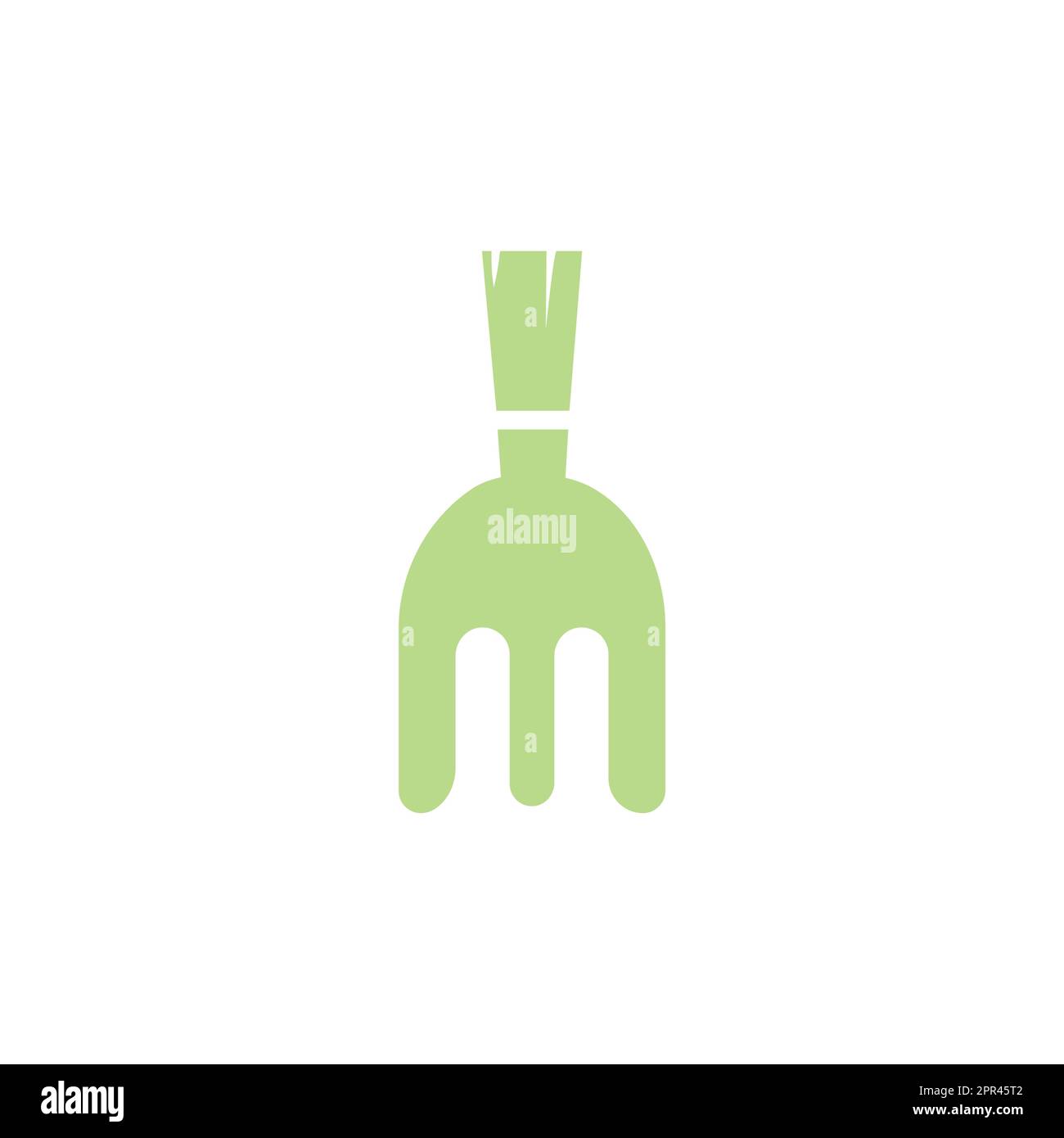 Spartan Fork vector logo template design. Stock Vector