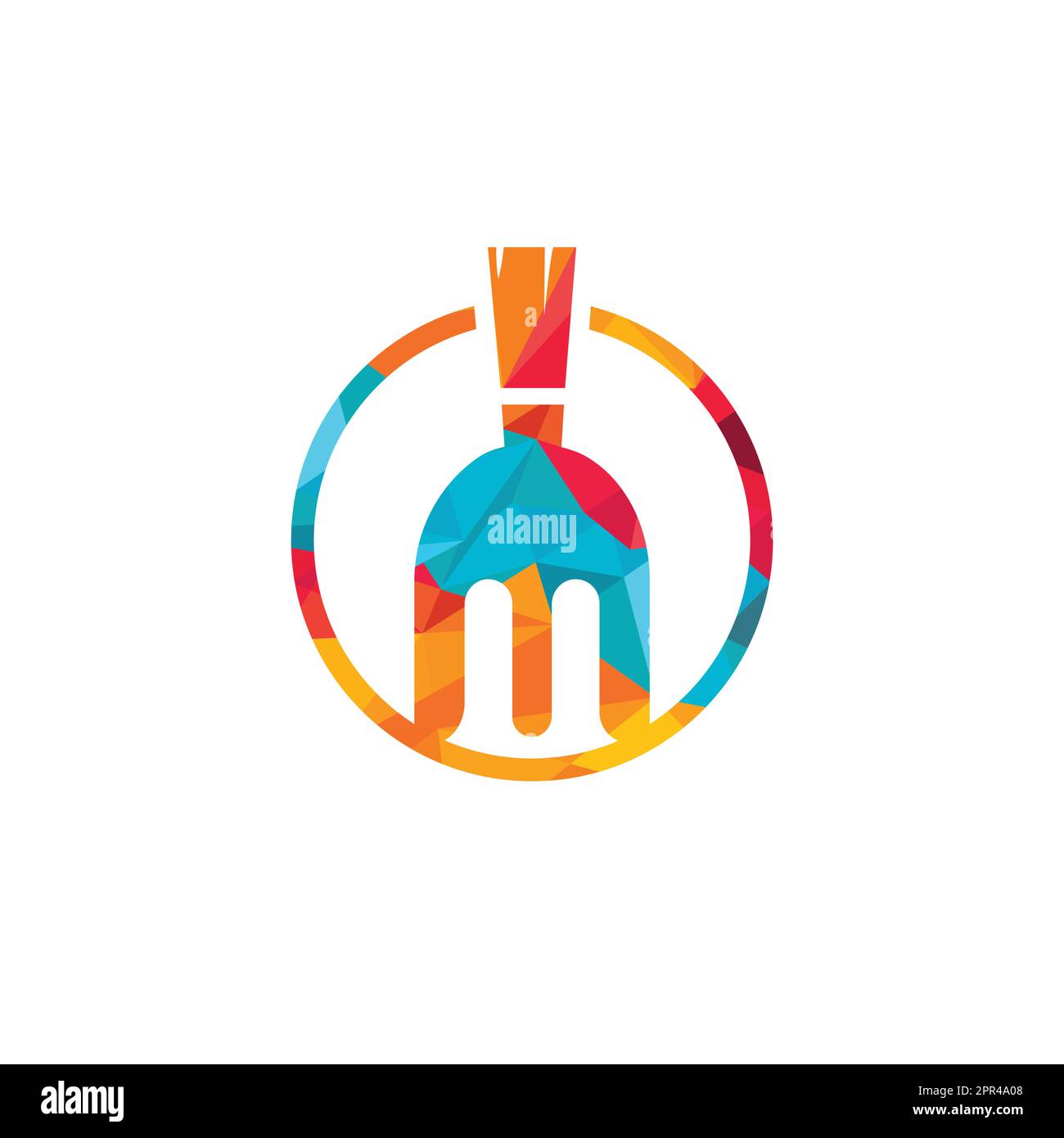 Spartan Fork vector logo template design. Stock Vector