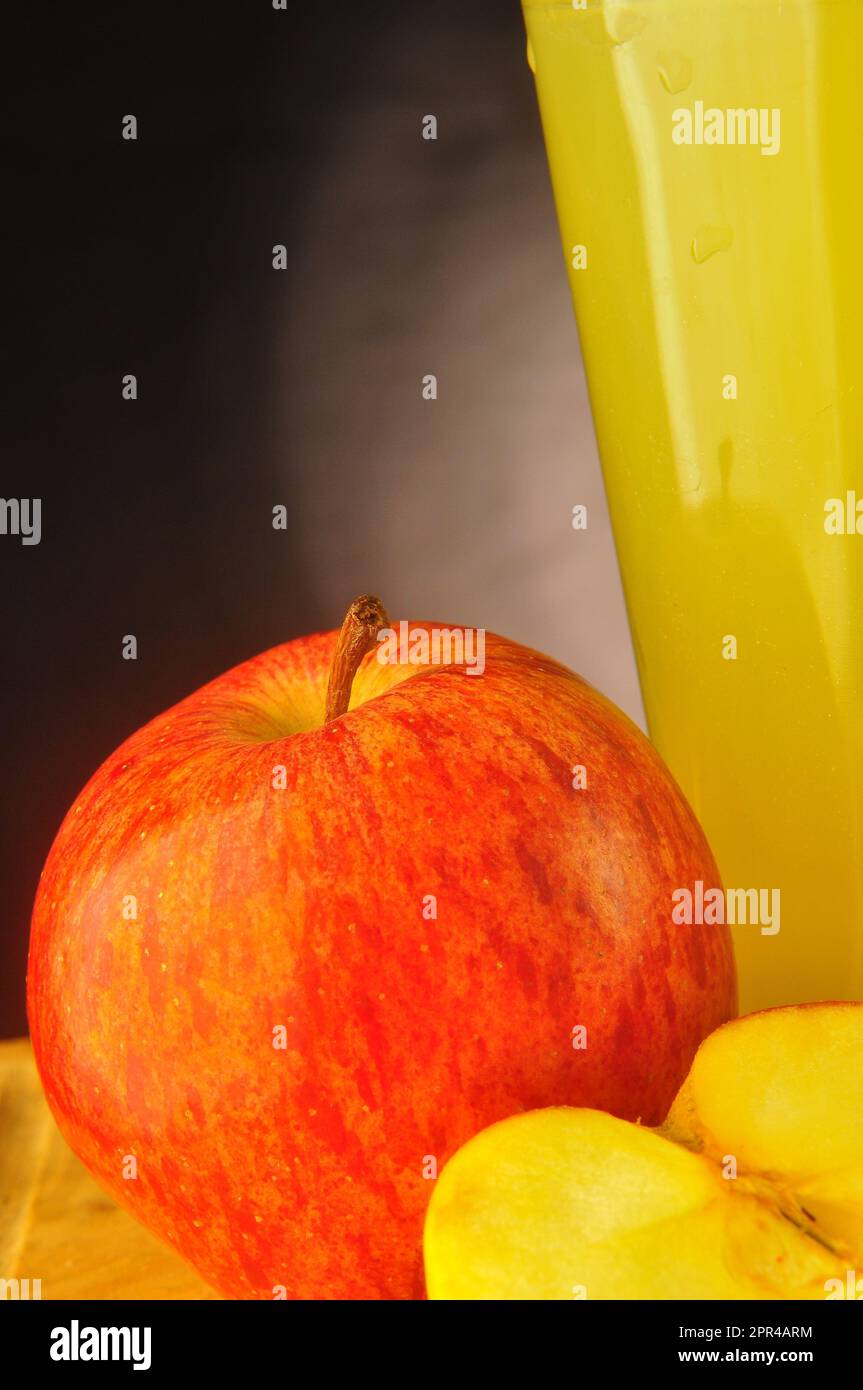Glass of apple juice, healthy beverage Stock Photo Alamy